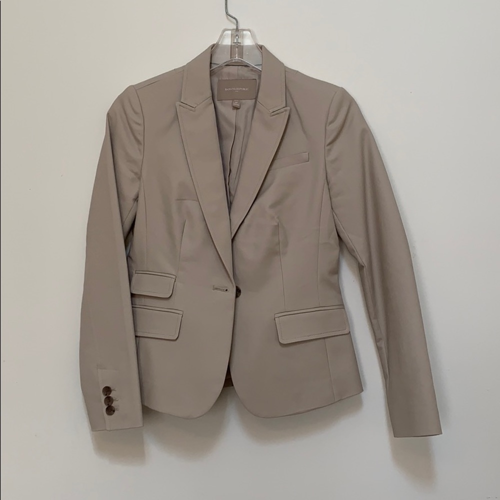 Banana Republic Beige Suit.